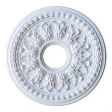 Stucco Rosette Ceiling Rose, 35 cm PU Decorative Light Cover, Round White Ceiling Fan Lamp Fixture, Home Decor
