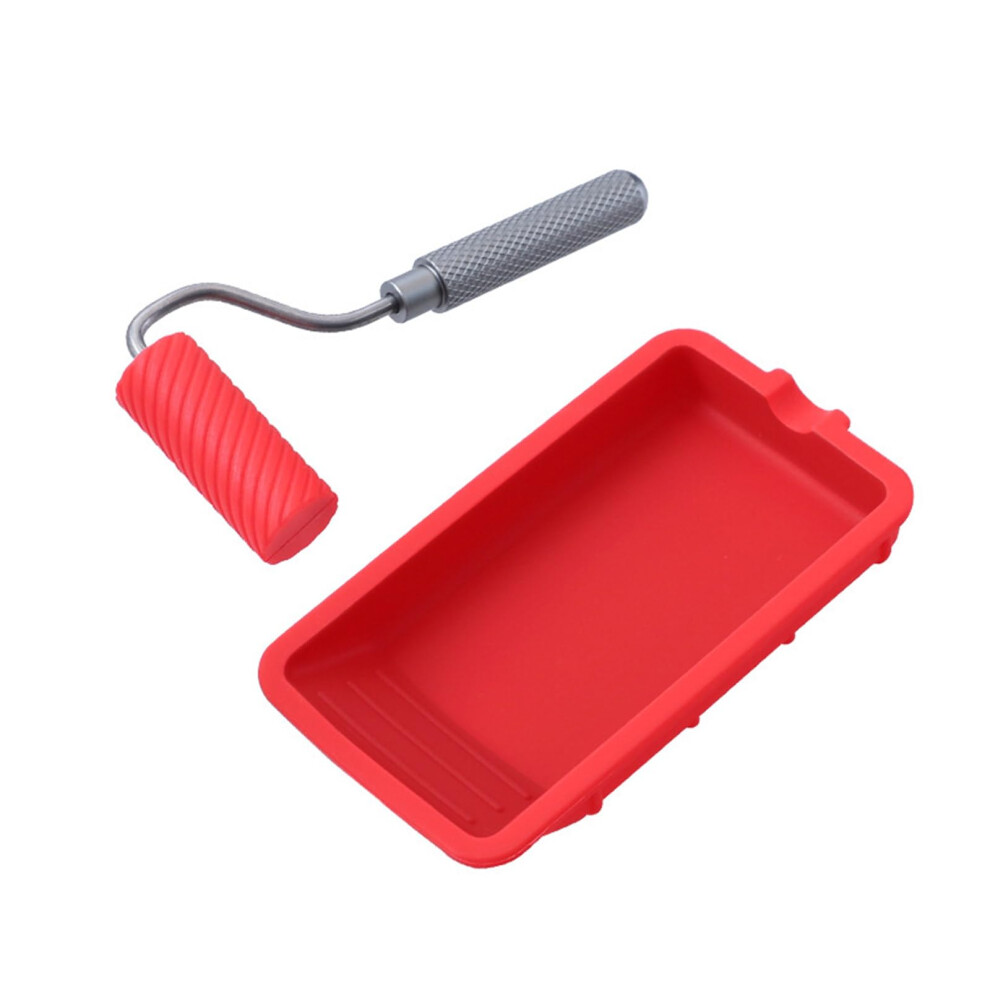 Silicone Brush With Palette Multifunctional Paint Tool Set For Home Renovation, Even Application Roller, 10 Cm Width 6447073012044