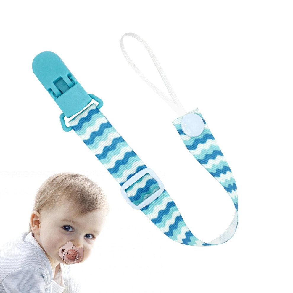 Dummy Strap with Clip, Anti-Drop Universal Holder for Teething Rings and Dummies, Adjustable for Boys and Girls