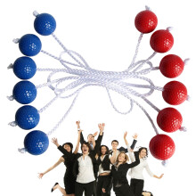 Ladder Throwing Game with 6 Balls, Portable Indoor and Outdoor Sports Equipment for Team Building and Family Fun