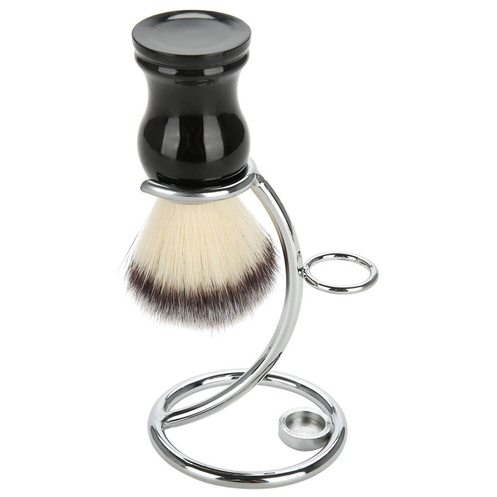 Shaving Brush Stand, 2-in-1 Stainless Steel Razor Brush Holder, Curved Design for Manual Safety Razors, Bathroom Accessory