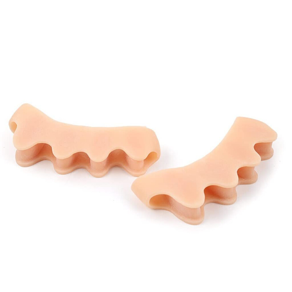 Toe Straightener Gel, Soft Gel Toe Separator for Overlapping Toes, Metatarsal Pad for Bunion and Hallux Valgus Relief
