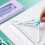 7-Piece Student Geometry Tool Set with Metal Ruler, Protractor, Triangle, Eraser, Green Storage Case 4