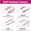 Lash Tweezers Set 4 PCS for Eyelash Extensions Makeup Tools Purple Precision Applicator 4