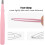 Lash Tweezers Set 4 PCS for Eyelash Extensions Makeup Tools Purple Precision Applicator 2
