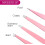 Lash Tweezers Set 4 PCS for Eyelash Extensions Makeup Tools Purple Precision Applicator 3