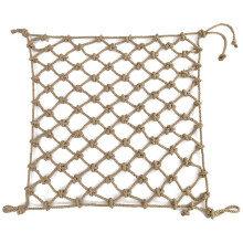 Hemp Rope Jute Decorative Net 4X4m (13.12X13.12ft) Outdoor Safety Tool for Kids and Pets, 4mm Thickness