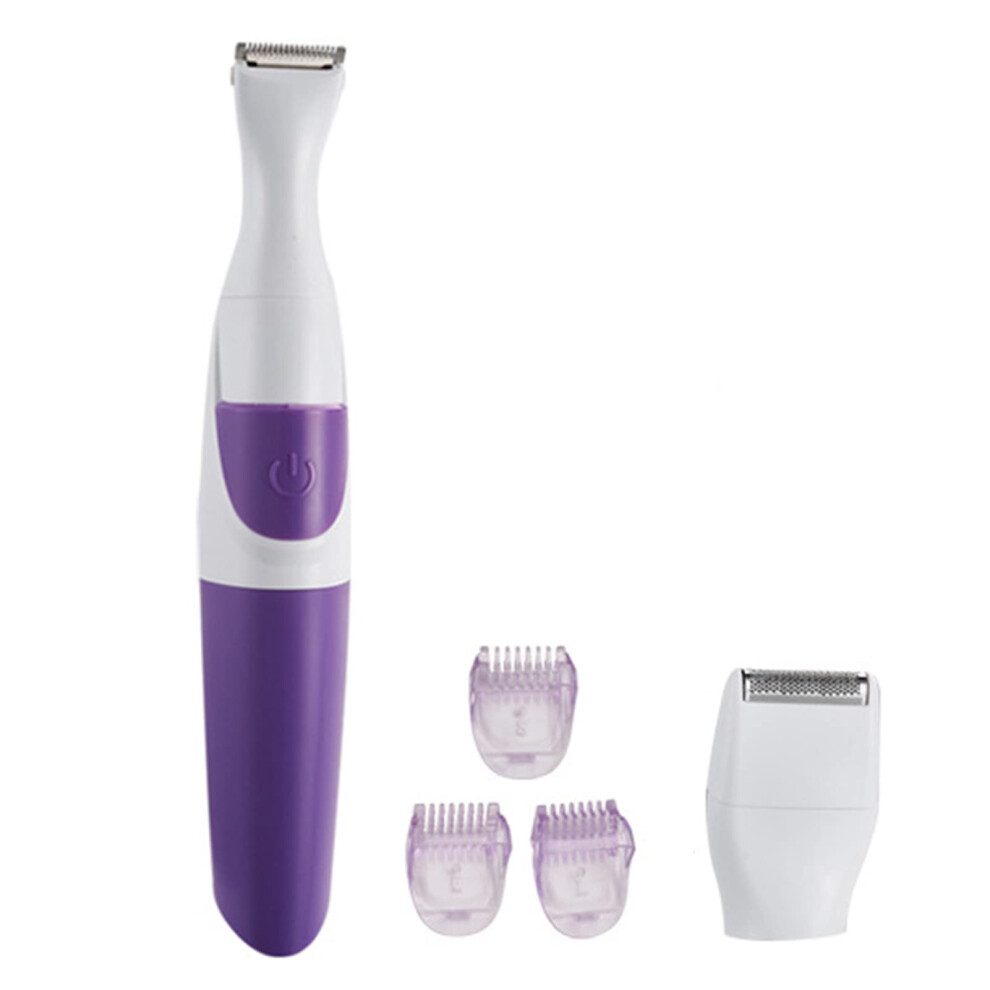 Electric Bikini Trimmer Women's Razor, 2-in-1 Body Hair Trimmer with 3 Comb Guides for Legs and Pubic Hair Removal