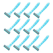 20 Pack Women's Shaving Razors with Blue Stainless Steel Blades for Men Compatible with Sensitive Skin