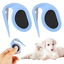 Knot Comb for Cats and Dogs - Pack of 2 Dematting Brush for Loose and Knotted Hair, Pet Grooming Tool, Blue