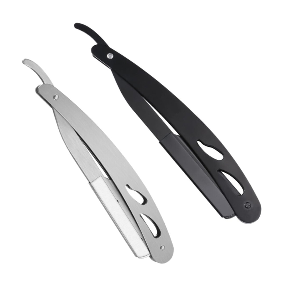 Vintage Razor Holder Set of 2, Stainless Steel Beard Razors for Body Care and Grooming, Classic Design-image-OPC-PJZZNV5-NEW