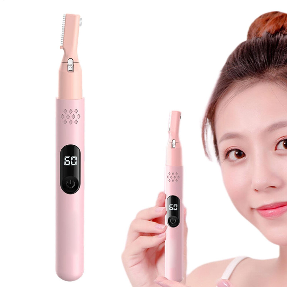 Eyebrow Electric Trimmer with Nose Hair Groomer, Painless Facial Hair Razor for Chin, Lip, and Bikini Area, Compact Design