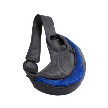Pet Carrier Bag for Small Dogs and Cats, Breathable Mesh Travel Backpack, Crossbody Sling, Blue Large Size