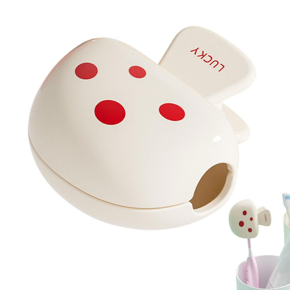 White Toothbrush Headwear Cover Protector Dust Cap Mushroom-Shaped Portable Travel Accessory For Teens Adults Men Women