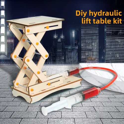 Teaching Wooden Science Hydraulic Lift Diy Kit With Physics Model For Learning 1