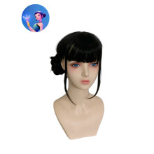 (Black) Demon Kpop Hunters Cosplay Wig Long Straight Hair Temperature Fans Silk Anime