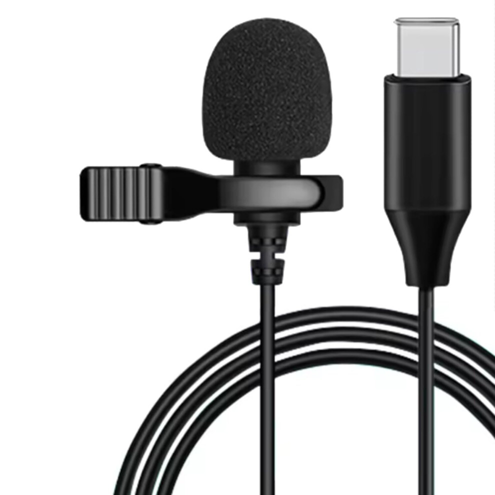 Lapel Microphone Usb-C Lavalier Condenser For Interview Podcast Video Conference Compatible With Dji Smartphone Tablet Laptop 6038364641106