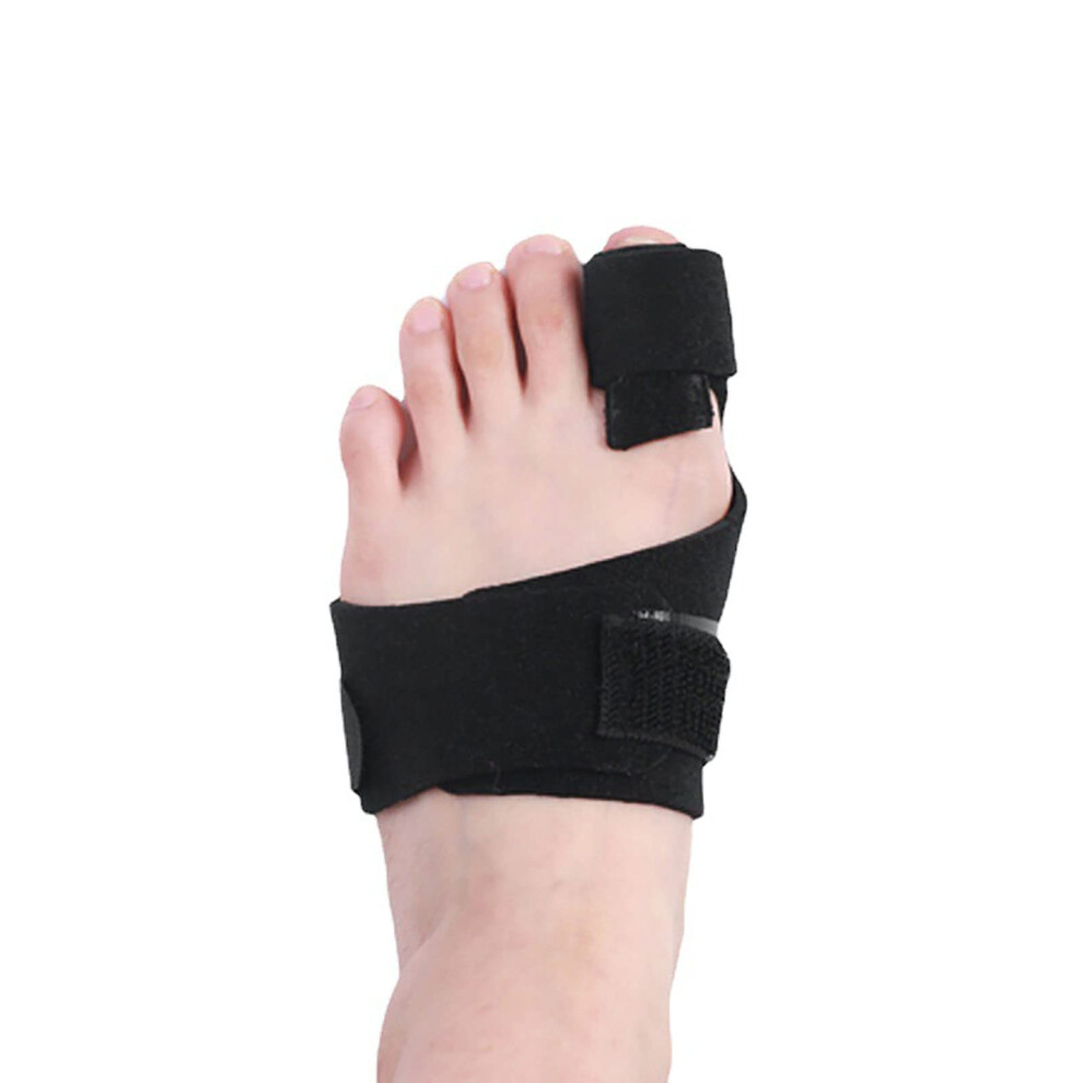 Black Bunion Corrector For Women And Men - Silicone Metatarsal Pads Big Toe Separator For Hallux Valgus, Four Toes