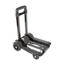Collapsible Hand Cart, 3-Stage Luggage Trolley with Elastic Bungee Cords for Outdoor Shopping and Trade Shows