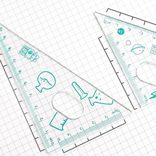 Math Geometry Set with Rulers, Protractor, Compass, Eraser, Pencil Refills for Drafting and Drawing - 8 Pieces 1