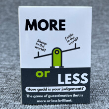 Less Or More Card Game Cardboard Good Judgement Family Interesting Action Party