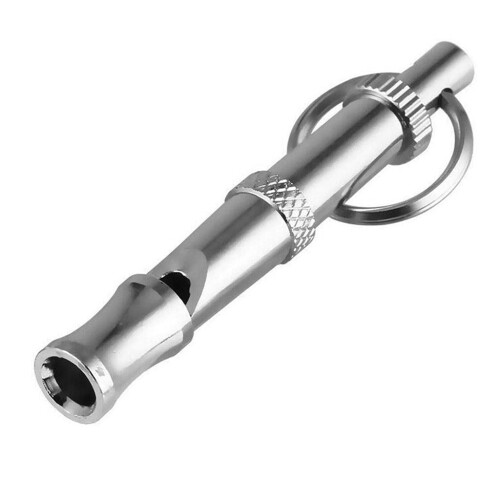 Dog Training Whistle for Puppies Adjustable Pitch Silver Lightweight Durable Design