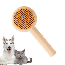 Pet Care Brush - Detangling Comb for Dogs and Cats | Portable Gentle Grooming Tool for Rabbits Hamsters Kittens Yellow