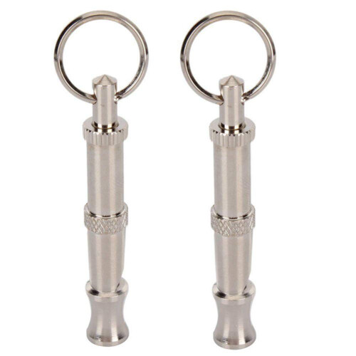 Dog Whistle High Frequency Training Kit - Professional Metal Dog Behavior Trainer - 2 Pack