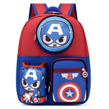 (Captain America)Playful And Lightweight Cartoon Backpack For Kindergarten Boys Girls And
