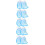 10-Piece Razor Holder with Suction Cups for Space-Saving Bathroom Storage, Blue Plastic Design, Easy Installation 1
