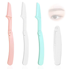 Eyebrow Razors Pack of 3 Women's Facial Hair Remover Blades for Fine Hair and Sensitive Skin, Suitable for Men and Women