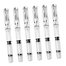 6-Piece Chinese Calligraphy Brush Set - Flexible Wolf Hair Sumi Ink Brushes for Authentic Strokes - Refillable Ink Pens for Artists