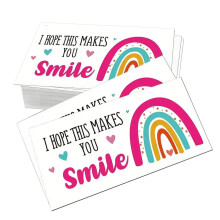 Small Thank You Tags - 50 Portable Stickers with Encouragement Messages, Customizable Design, Heartfelt Notes for Business