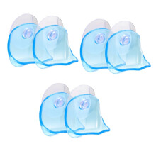 Pack of 6 Razor Holder Stand with Loofah Hook, Shower Organizer Rack for Manual Razors, Durable and Stylish Design