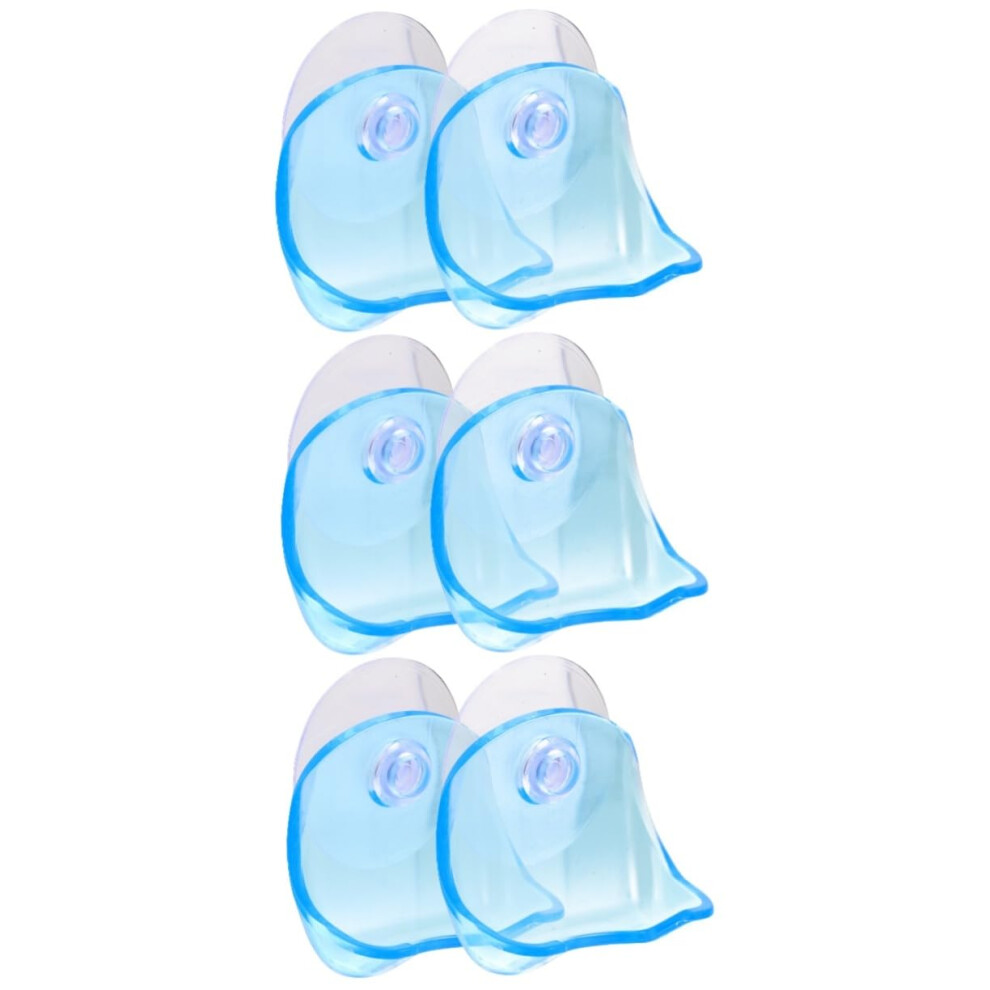 Pack of 6 Razor Holder Hooks for Shower - Suction Cup Razor Stand Organizer Rack for Shaver Storage and Hanger