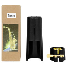 Tenor Saxophone Ligature with PU Leather and Plastic Caps, Saxophone Accessories for Optimal Performance