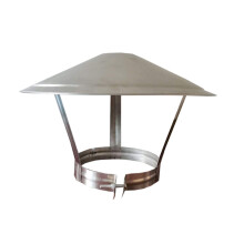 Stainless Steel Duct Cover 50cm Extended Pipe Chimney Cap Exhaust Vent for Office Kitchen Bathroom 145mm Hat 300mm
