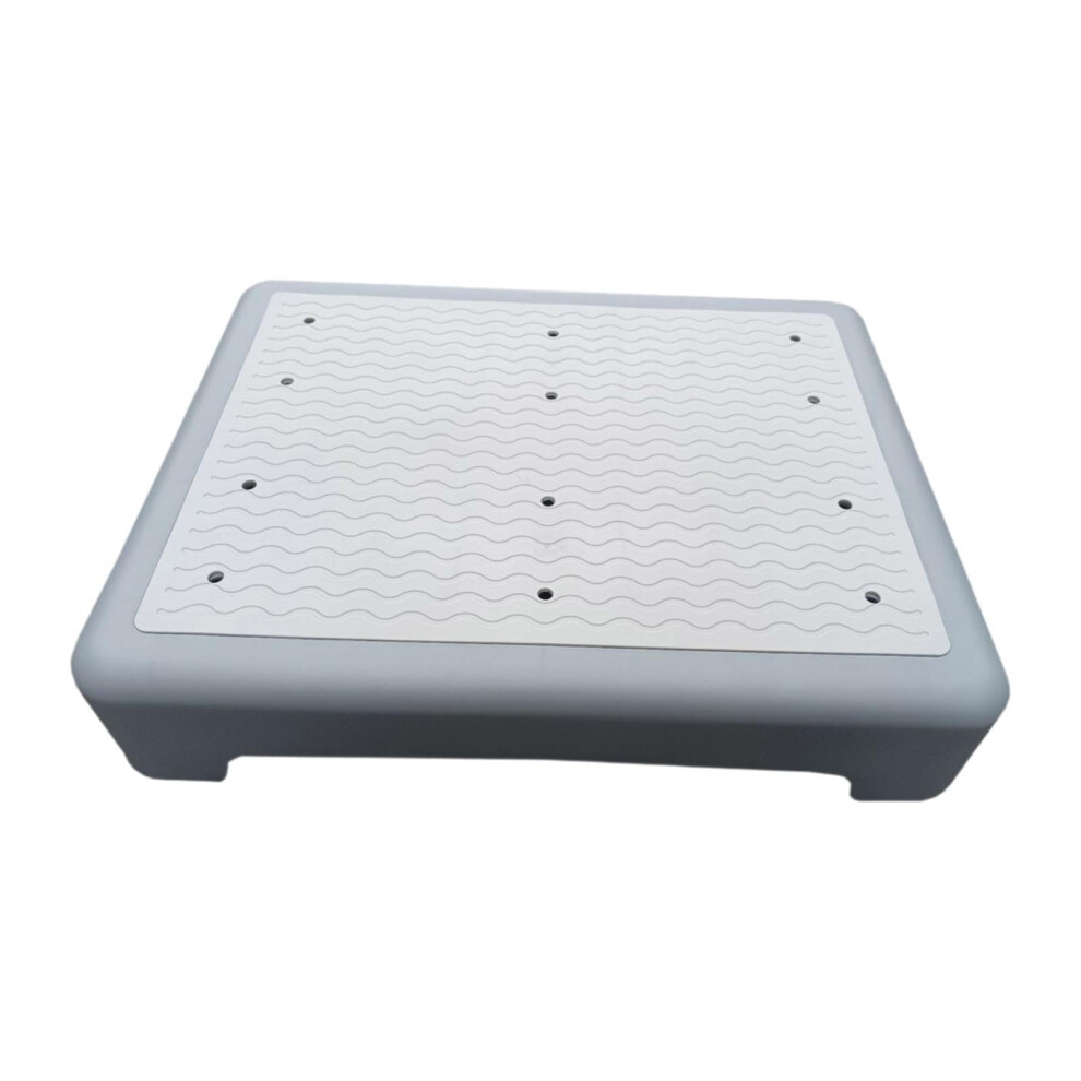 Duschstuhlschiff Slip-Resistant Shower Stool Step Stool for Kitchen, Bathroom, Office, Auto, Gray, Anti-Slip Platform