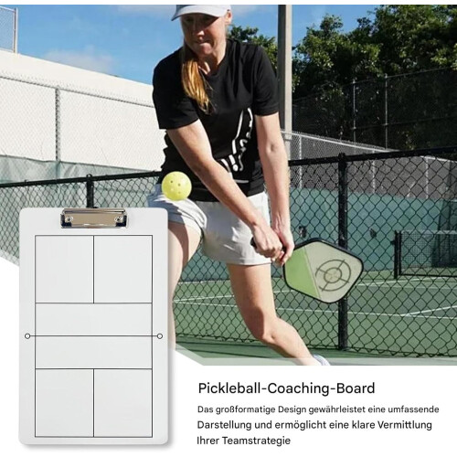 Pickleball Coaching Clipboard - Erasable Training Whiteboard, Durable Strategy Board for Competition Analysis and Player Development 1
