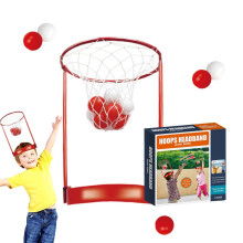 Hoop Basketball Game for Kids, Toddler Basketball Set 24.7cm Head Hoop Toy, Basket Net Headband for Ages 3-6 Years