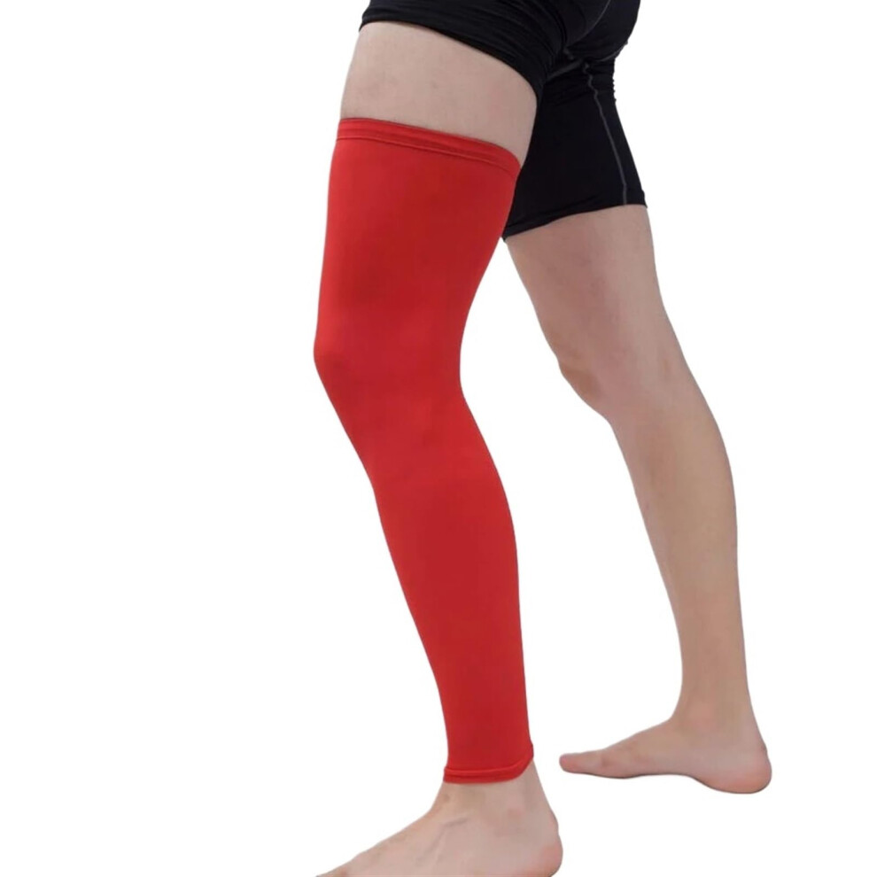 Calf Stockings Compression Leg Cuff for Men and Women, Full Length Sports Cycling Sleeves for Thigh, Knee, and Calf M