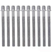 PARK (6 mm x 70 mm) 10 Stück Snare Drum-Spannschrauben, Schraubenstangen, Standard-Trommel-Spannstangen
