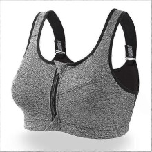 PARK (4XL-gris) Soutien-gorge de sport pour femme, soutien-gorge de sport pour entraînement, non rembourré