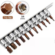 PARK (SET B) 11-teiliges Steckschlüssel-Set, Torx-Schraubendreher-Bits, 3/8 1/4 Zoll, Steckschlüssel-Adapter,