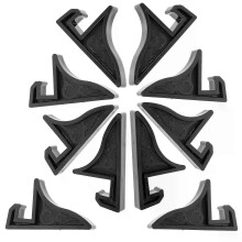 PARK (Schwarz) 10 Pcs Transparent Kunststoff Staffelei Stehen Für Display Zertifikat Sockel Handy Halter