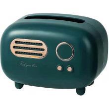 PARK(vihreä) Retro Radio Shape Pehmopaperikotelon kansi, Tissue -pidike, Lautasliinateline, Muodikas