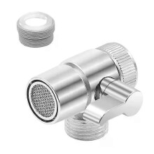 PARK(2-KGSLT-Plastic) Adaptador de grifo de interruptor de plástico y aleación de zinc Válvula desviadora