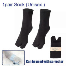 PARK (Split Toes Socke-1) Ballenzehen-Korrekturschiene, Großzehenglätter, verstellbarer Knopf, Hallux