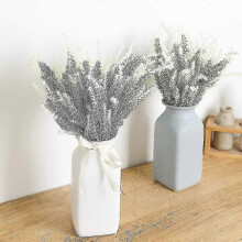 PARK(blanco)Flores artificiales de lavanda Plantas falsas con ramo de boda de plástico falso F