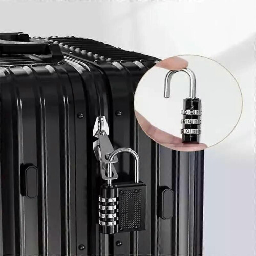 PARK (Argento) Lucchetto mini impermeabile in lega di zinco con combinazione di codice password a 4 1